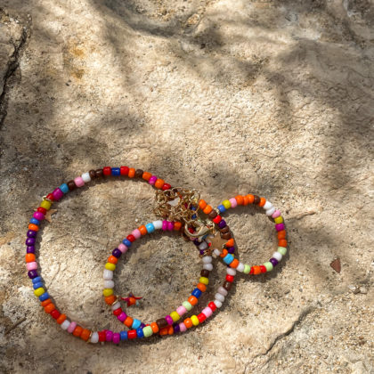 Rainbow star beads Necklace